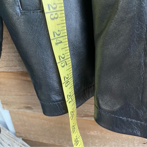 Sea Dream Black Genuine Leather Coat with Removable Thinsulate Liner - Picture 15 of 16